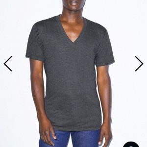 American Apparel Tri-Blend deep vneck T-shirt Sz M